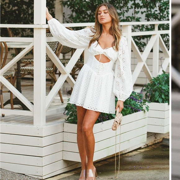 Saboskirt Luxe Leyton Eyelet Mini Dress - Picture 7 of 14